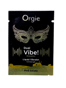 САШЕТ/Жидкий вибратор Orgie DUAL VIBE! с ароматом коктейля Пина Колада, 1 мл