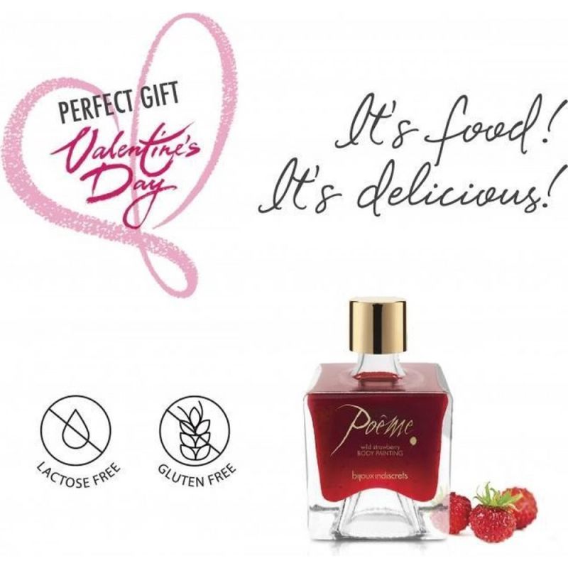 Їстівна фарба для тіла Bijoux Indiscrets Poеme - Wild Strawberry, 50 гр вид 6