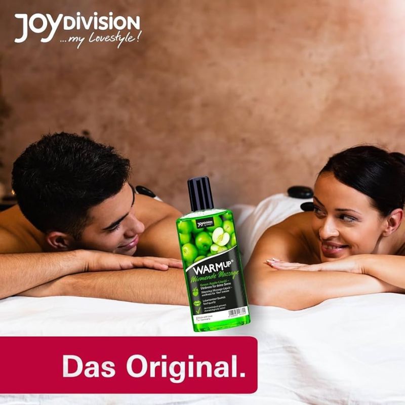 Їстівна масажна олія з ефектом, що розігріває WARMup Green Apple 150 мл вид 5