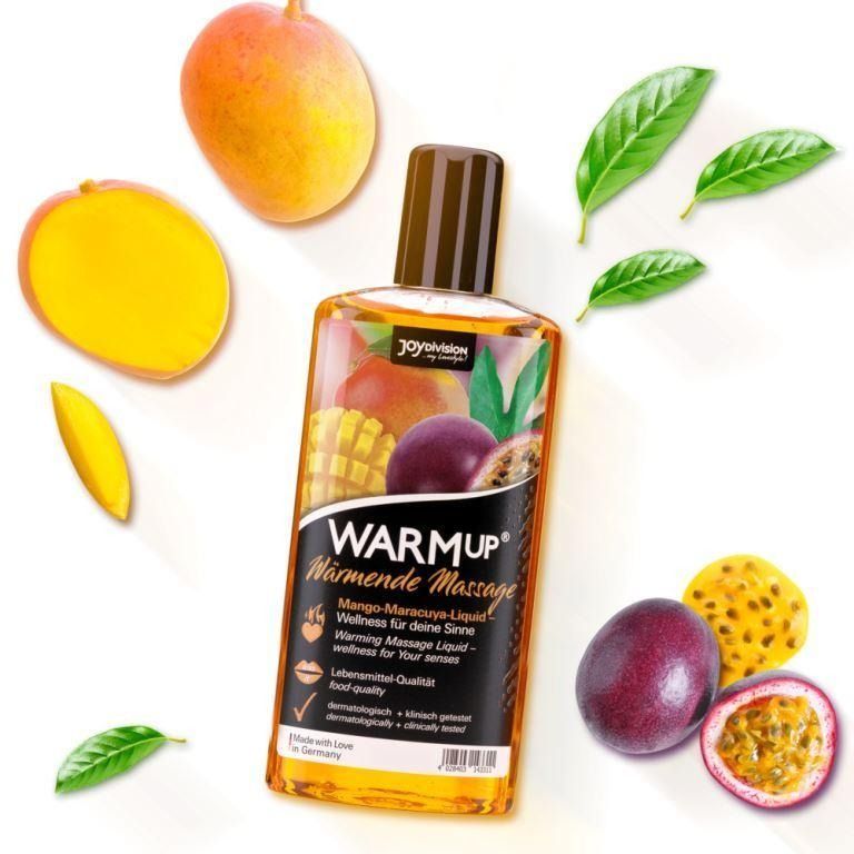 Їстівна масажна олія з ефектом, що розігріває WARMup Mango Maracuya 150 мл вид 2