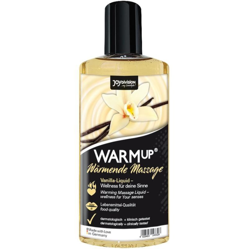 Їстівна масажна олія з ефектом, що розігріває WARMup Vanilla 150 мл вид 3