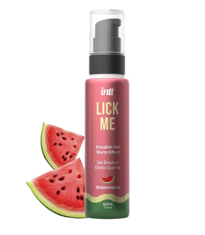 Їстівний гель зі смаком кавуна Intt Lick Me Watermelon та зігріваючим ефектом, 50 мл вид 2