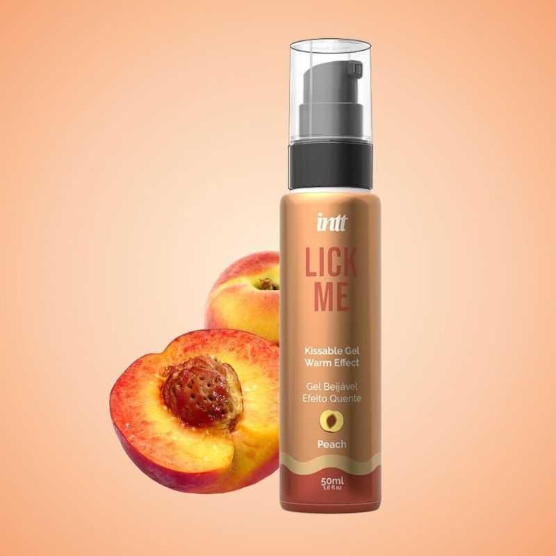 Съедобный гель со вкусом персика Intt Lick Me Peach с согревающим эффектом, 50 мл вид 3