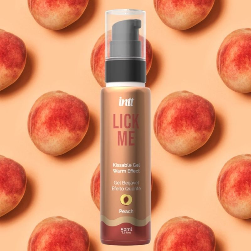 Съедобный гель со вкусом персика Intt Lick Me Peach с согревающим эффектом, 50 мл вид 4