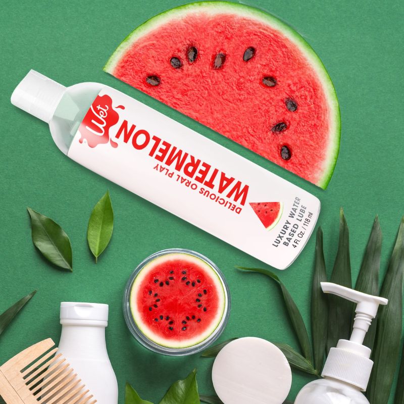 Съедобный лубрикант со вкусом арбуза Wet Watermelon, 30 мл вид 3
