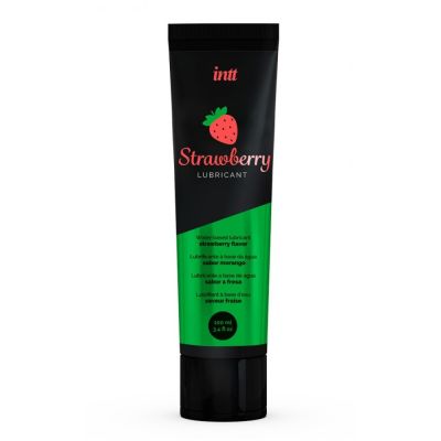 Съедобный лубрикант со вкусом клубники INTT Strawberry Lubricant на водной основе, 100 мл