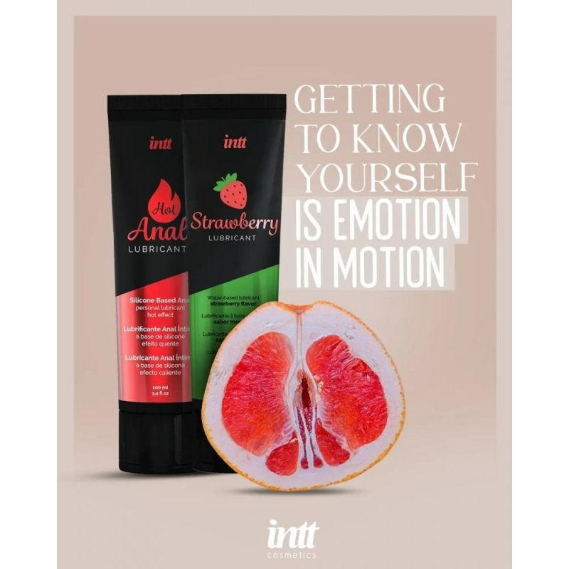 Съедобный лубрикант со вкусом клубники INTT Strawberry Lubricant на водной основе, 100 мл вид 3