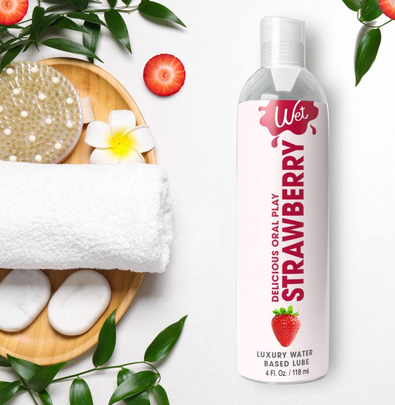 Їстівний лубрикант зі смаком полуниці Wet Strawberry, 118 мл вид 3
