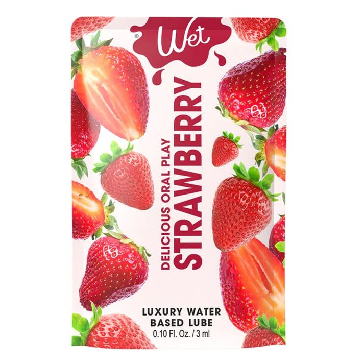 Їстівний лубрикант зі смаком полуниці Wet Strawberry, 30 мл вид 7