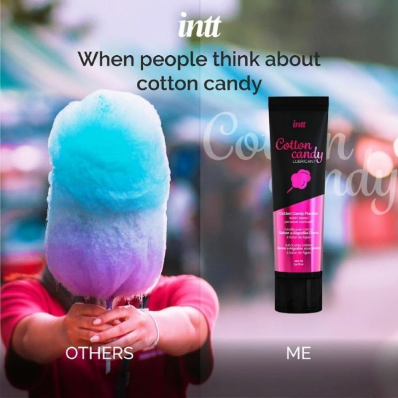 Съедобный лубрикант со вкусом сладкой ваты Intt Cotton Candy на водной основе, 100 мл вид 3