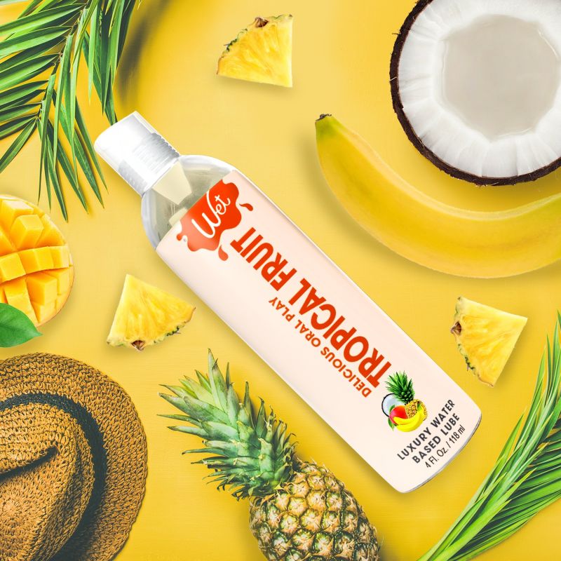Съедобный лубрикант со вкусом тропических фруктов Wet Tropical, 30 мл вид 3