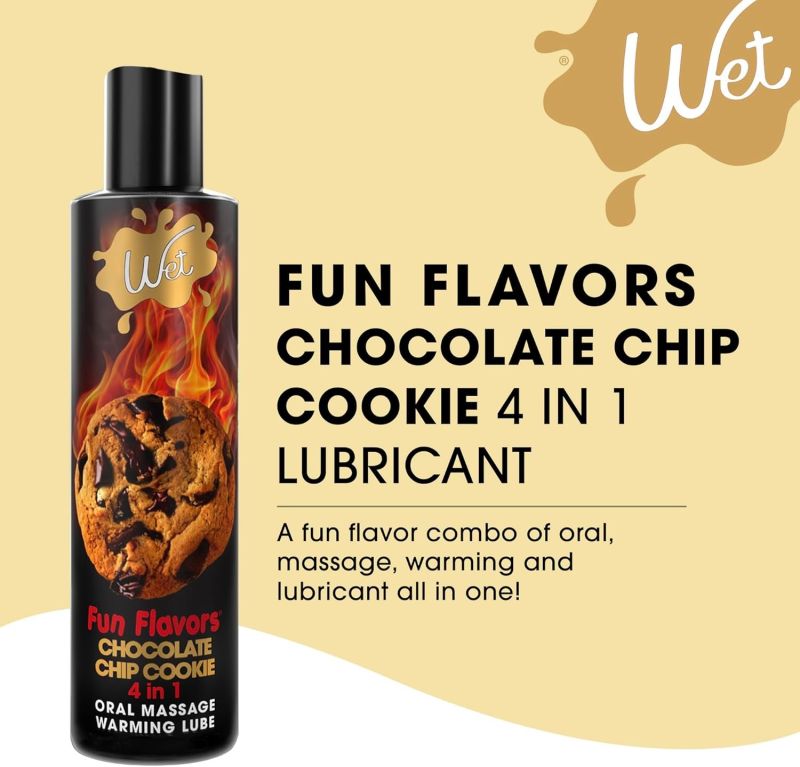 Їстівний лубрикант 4 в 1 WET Chocolate Chip Cookie зі смаком печива з шоколадною крихтою, 89 мл вид 3