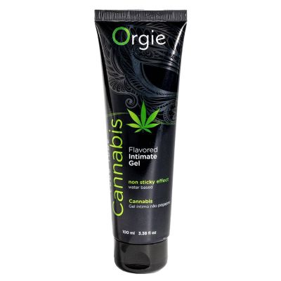Съедобный лубрикант Orgie Flavored Intimate Gel со вкусом и ароматом каннабиса (конопли), 100 мл
