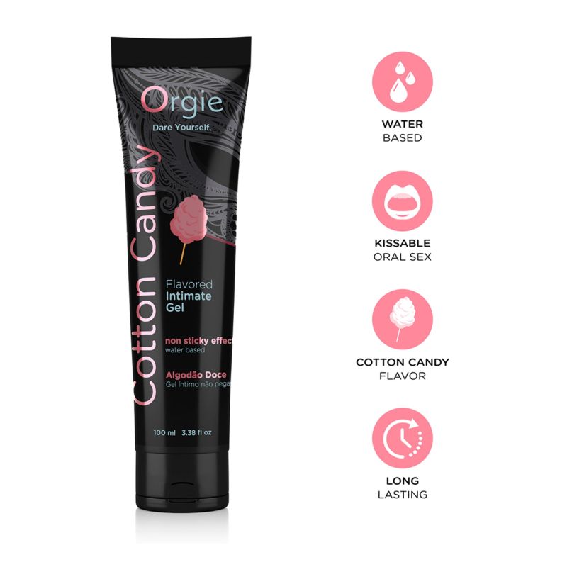 Съедобный лубрикант на водной основе Orgie Flavoured Intimate Gel со вкусом "Сахарная Вата", 100 мл вид 5
