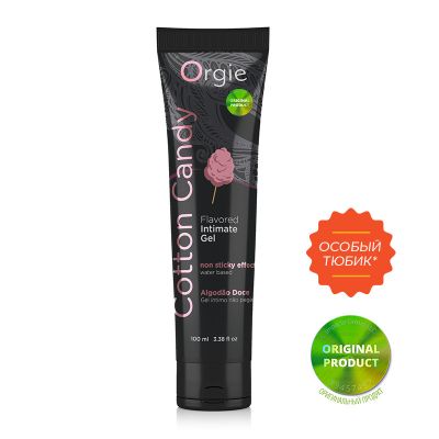 Съедобный лубрикант на водной основе Orgie Flavoured Intimate Gel со вкусом "Сахарная Вата", 100 мл