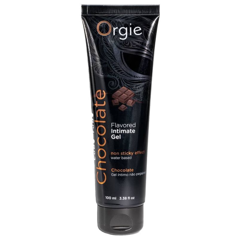 Їстівний лубрикант зі смаком шоколаду Orgie Flavored Intimate Gel Chocolate на водній основі, 100 мл вид 2