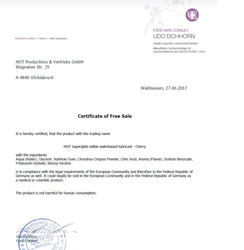 Съедобный лубрикант на водной основе HOT Superglide спелая Вишня, 75 мл вид 4