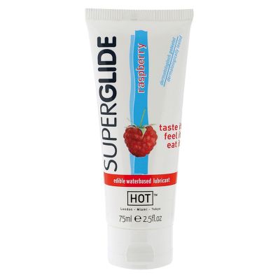 Съедобный лубрикант на водной основе Superglide Raspberry, 75 мл