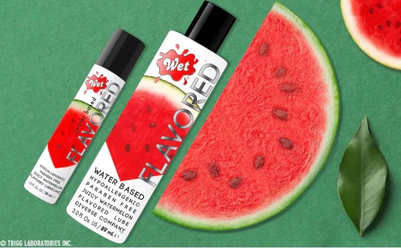 Съедобный лубрикант WET Flavored Juicy Watermelon (сочный арбуз) 89 мл вид 3