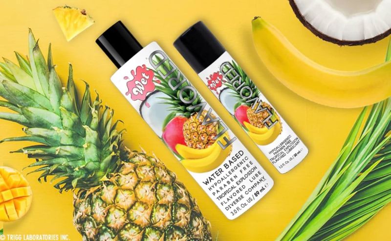 Їстівний лубрикант Wet Flavored Tropical Fruit Explosion (смак тропік) 89 мл вид 3