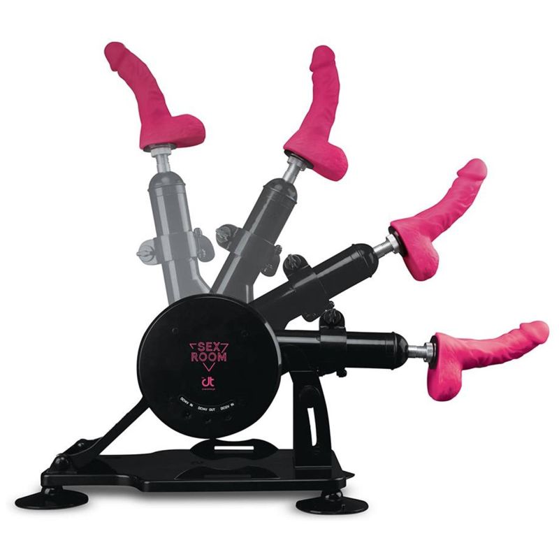 Секс-машина Dreamtoys Sex Room Sex Machine з насадками та пультом, чорна вид 5