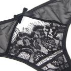 Сексуальні прозорі мереживні трусики Star Night з поясом для панчіх, чорний вид 7