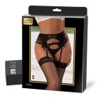 Сексуальні прозорі мереживні трусики Star Night з поясом для панчіх, чорний вид 12