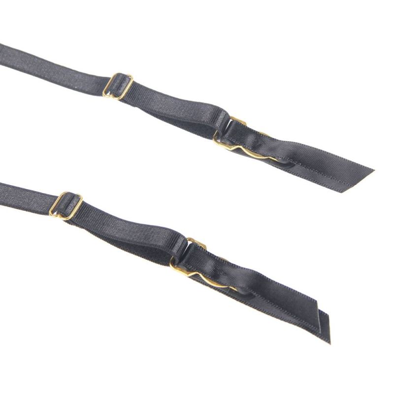 Сексуальні прозорі мереживні трусики Star Night з поясом для панчіх, чорний вид 10