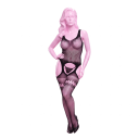 Сексуальный комбинезон Baci - Fishnet Garter Catsuit - Black