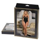 Боди с кружевом Star Night черное, XL вид 6