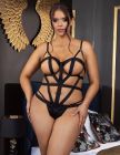 Сексуальне контурне боді Star Night Bondage Bodysuit чорне, XL вид 3