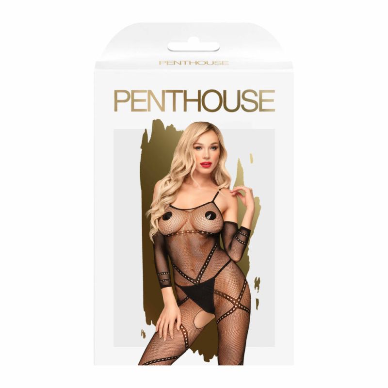 Сексуальний комбінезон Penthouse із інтимним вирізом, чорного кольору, S-L вид 4