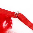 Комплект белья Star Night с перьями и цепочками, красный (без коробки) вид 11