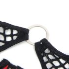 Сексуальний комплект білизни Star Night з лакованої шкіри та вставками із сітки, червоно-чорний, M вид 16