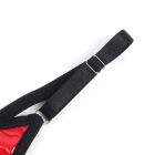 Сексуальний комплект білизни Star Night з лакованої шкіри та вставками із сітки, червоно-чорний, M вид 15