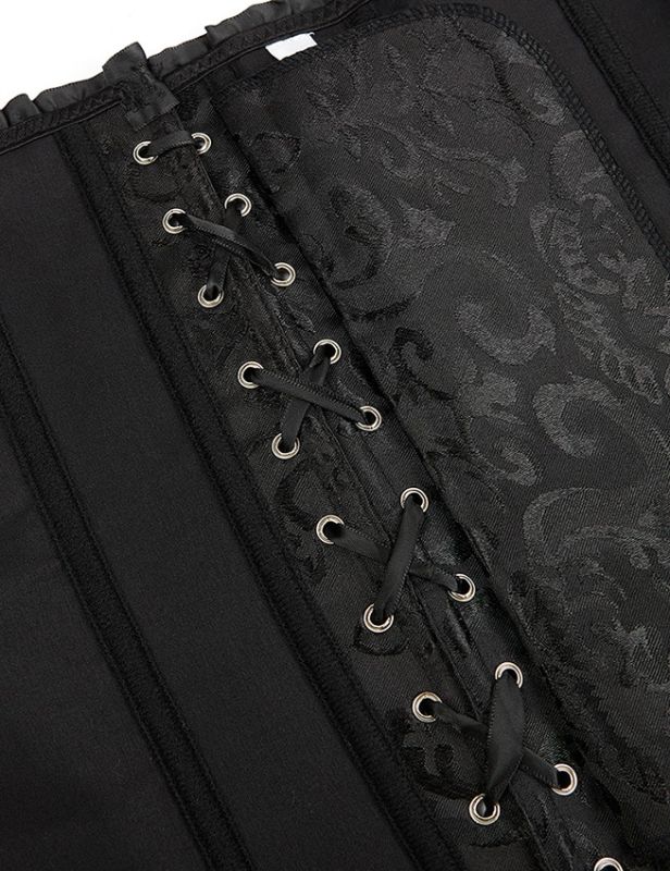 Сексуальный корсетный топ Star Night с цветочным узором, черный, XL (без коробки) вид 9