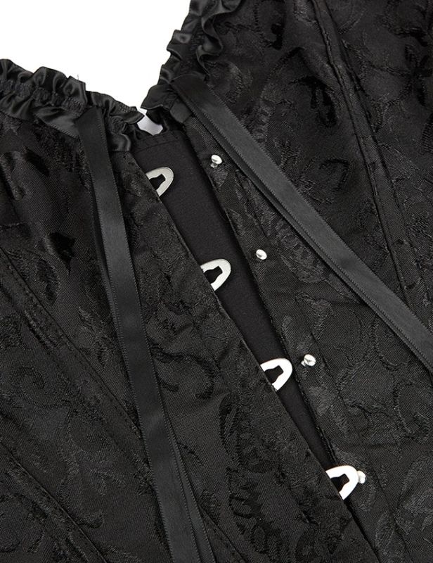 Сексуальний корсетний топ Star Night із квітковим візерунком, чорний, XL (без коробки) вид 8