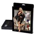 Кружевный халат Star Night с длинными рукавами, черный, XL вид 10