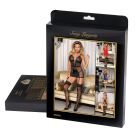 Сексуальний прозорий пеньюар у сіточку з підв'язками Star Night чорний, M вид 7