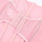 Сексуальний рожевий комплект Star Night з декоративними стразами та ланцюжками, M вид 8