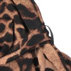 Сексуальный шифоновый длинный халат с поясом и декоративными перьями Star Night леопардовый принт, M вид 13