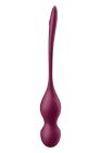 Кульки Кегеля з вібрацією Satisfyer Love Birds Vary та змінними вантажами, бордові вид 3