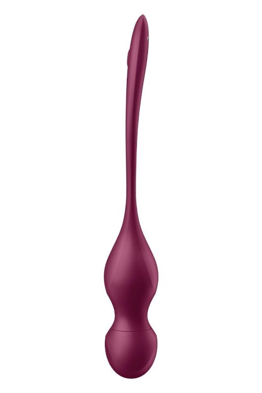 Кульки Кегеля з вібрацією Satisfyer Love Birds Vary та змінними вантажами, бордові вид 3