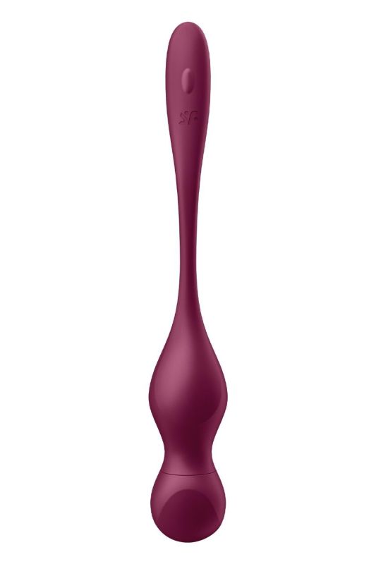 Кульки Кегеля з вібрацією Satisfyer Love Birds Vary та змінними вантажами, бордові вид 4