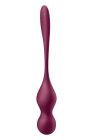 Кульки Кегеля з вібрацією Satisfyer Love Birds Vary та змінними вантажами, бордові вид 6
