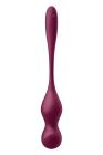 Кульки Кегеля з вібрацією Satisfyer Love Birds Vary та змінними вантажами, бордові вид 5