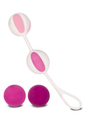 Кулі вагінальні Gvibe Geisha Balls 2 для тренування інтимних м'язів, рожеві