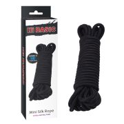 Мотузка для бондажу та шибарі Chisa Hi-Basic Mini Silk Rope Cotton чорна, 10 м