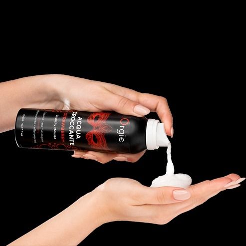 Шипуча пінка зволожуюча для масажу Orgie Acqua Croсcante з ароматом полуниці, 150 мл вид 7