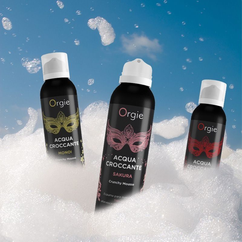 Шипучая увлажняющая пенка для массажа Orgie Acqua Croсcante с ароматом монои, 150 мл вид 7